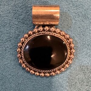 Elegant Onyx and Silver Pendant